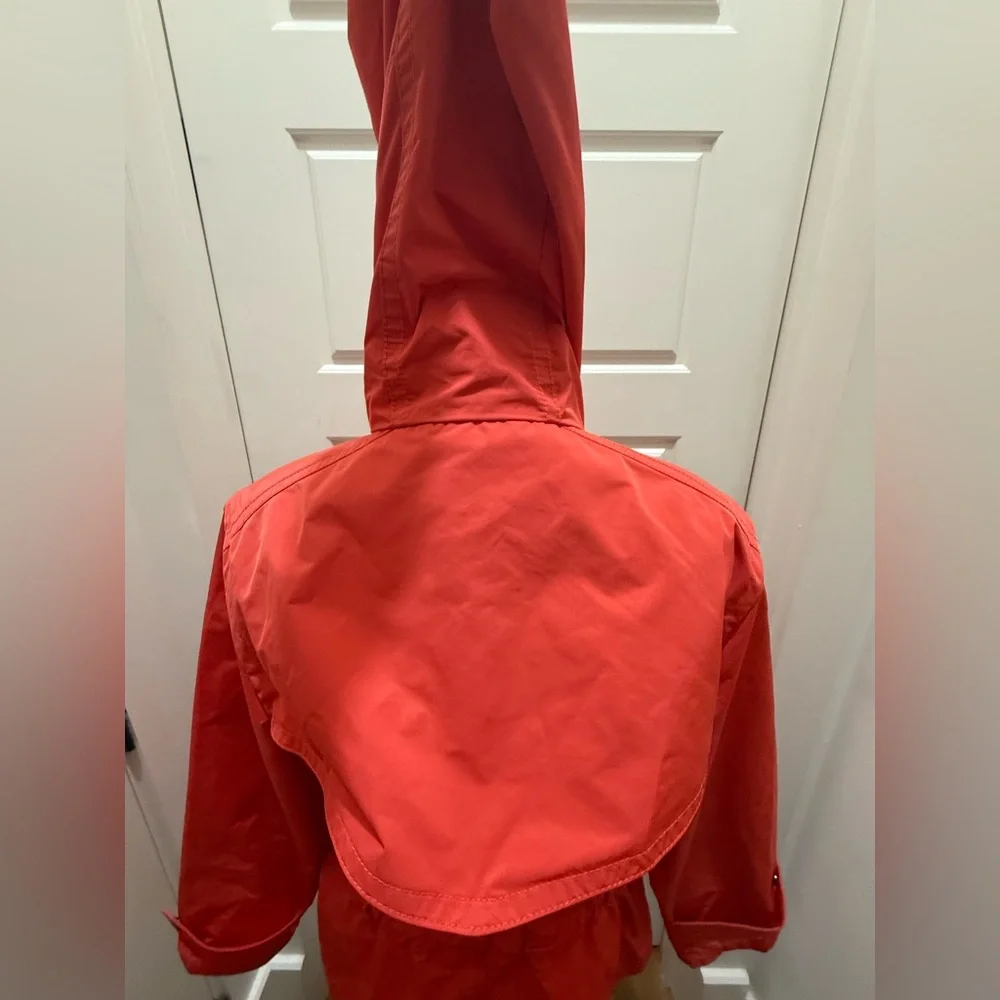 Coach. Utility Rain Jacket. Coral. Size XS.